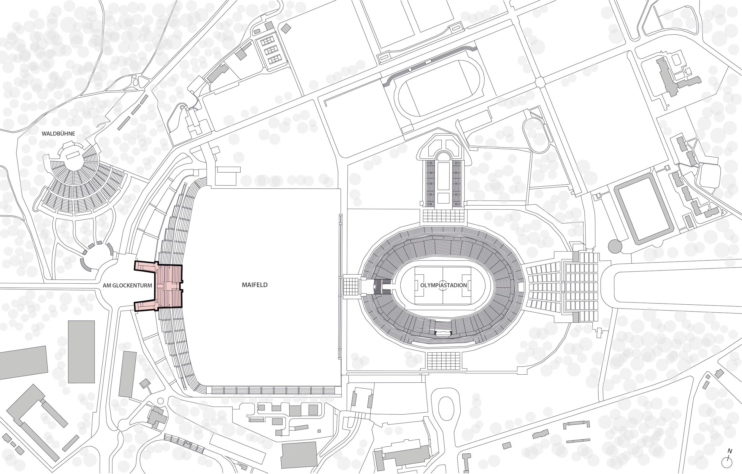 Sportmuseum Olympiapark Berlin, Lageplan