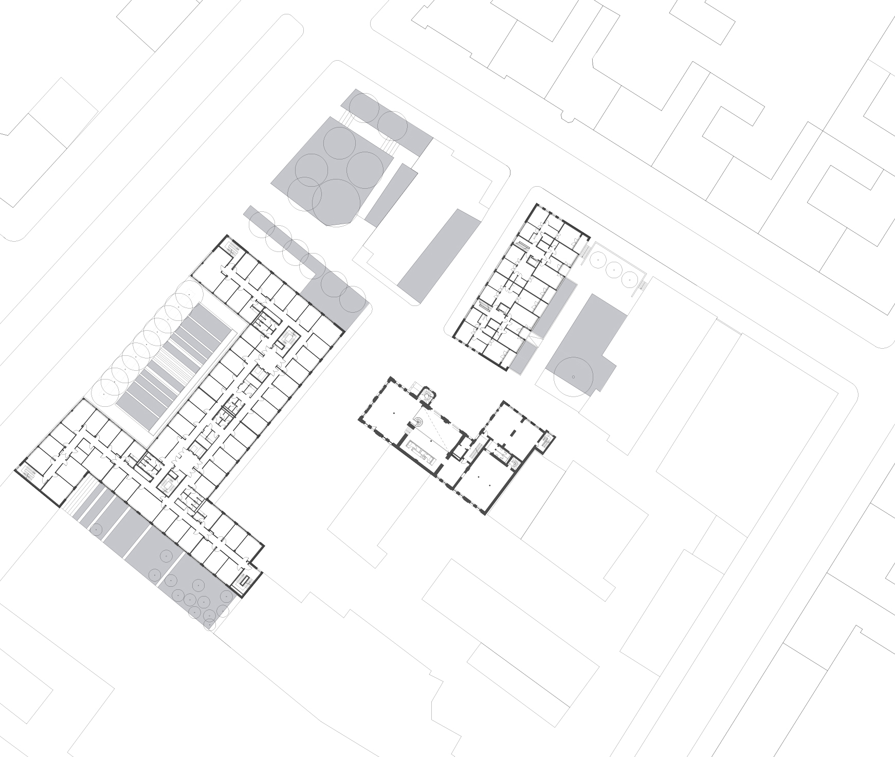 Büro- und Geschäftshaus Königstadt-Terrassen in Berlin, Grundriss Regelgeschoss