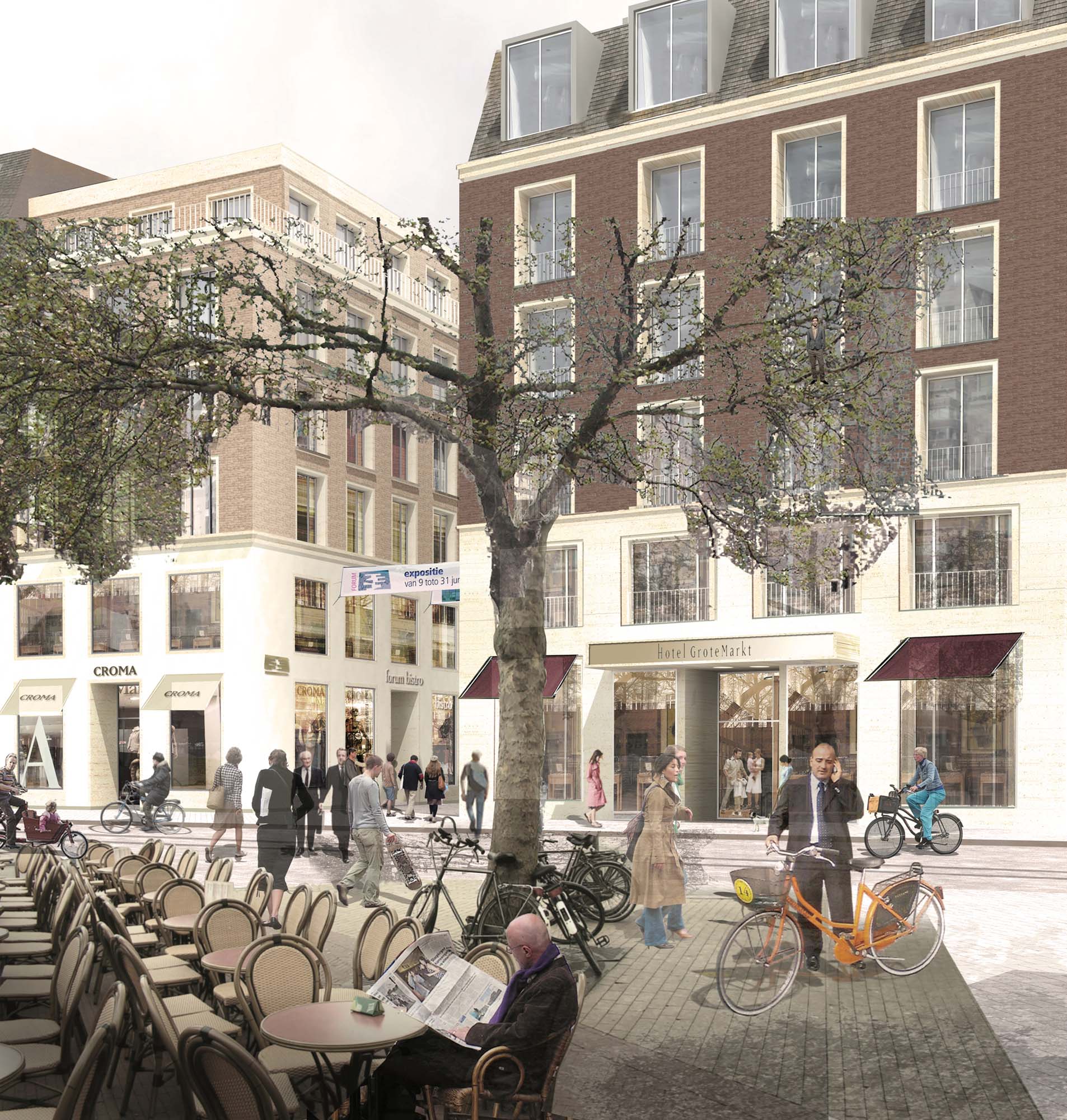 Grote Markt Groningen - Masterplan Neubebauung der "Oostwand"