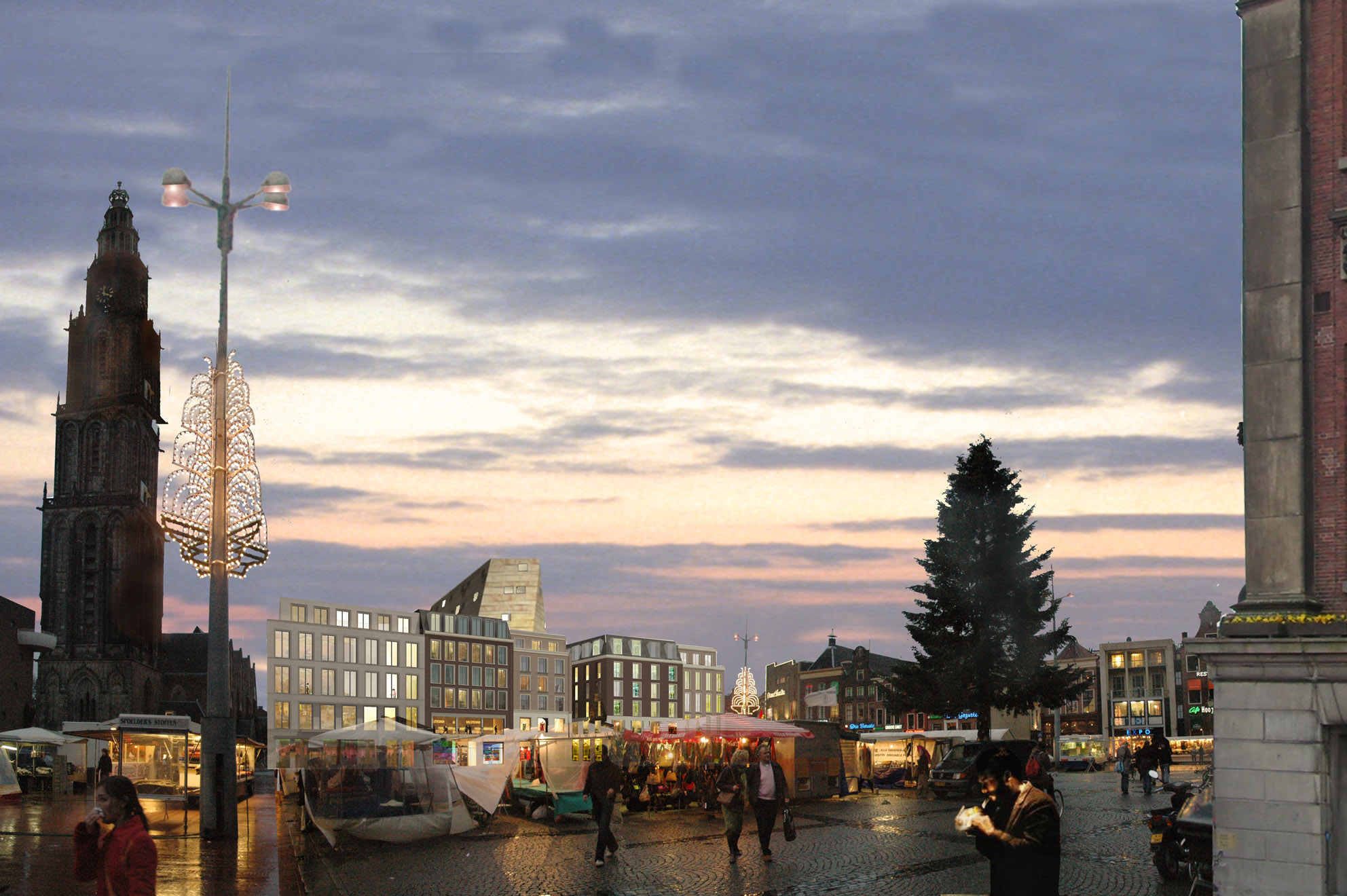 Grote Markt Groningen - Masterplan Neubebauung der "Oostwand"