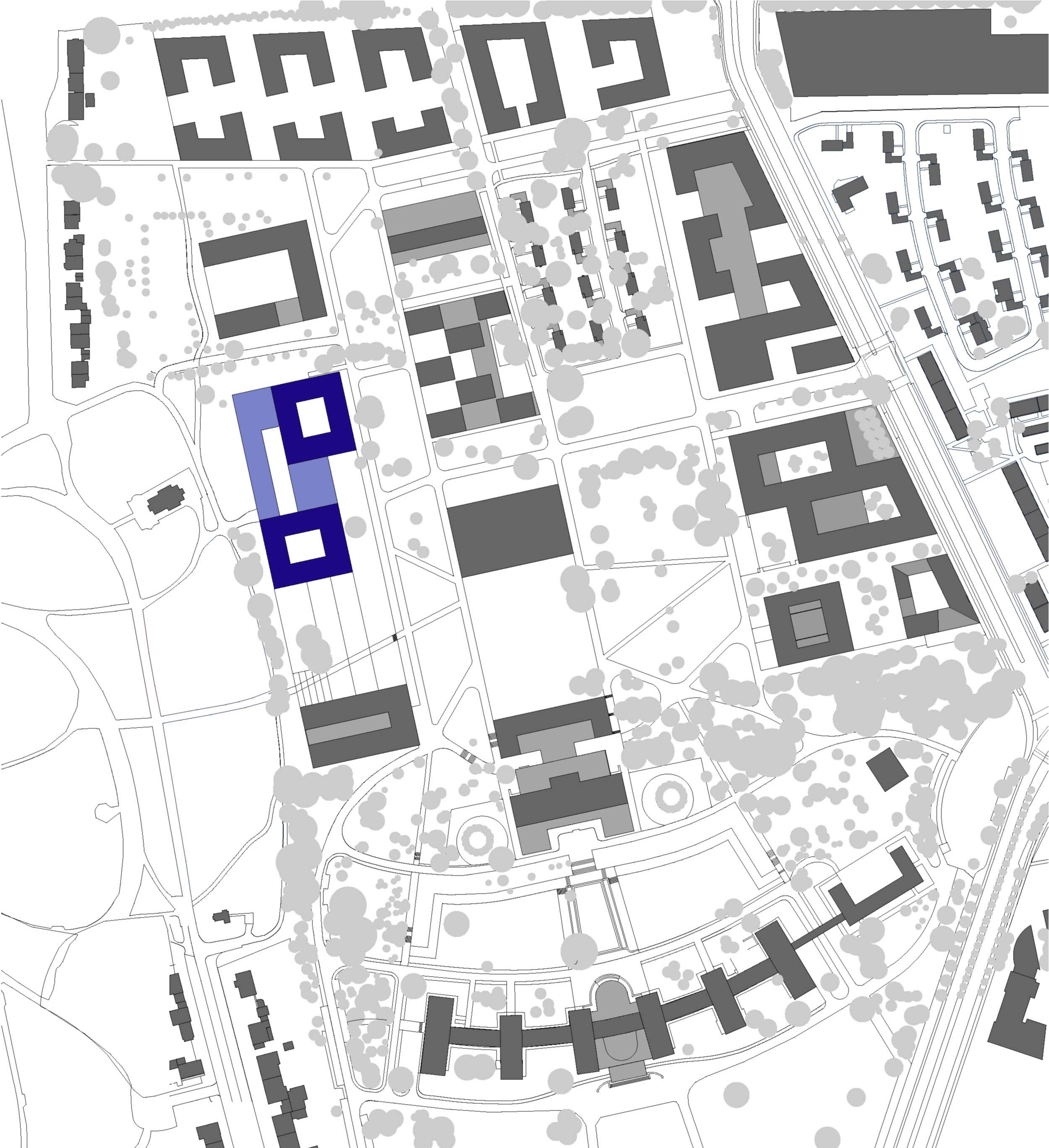 Fakultätsgebäude I, Goethe-Universität Frankfurt a.M., Lageplan