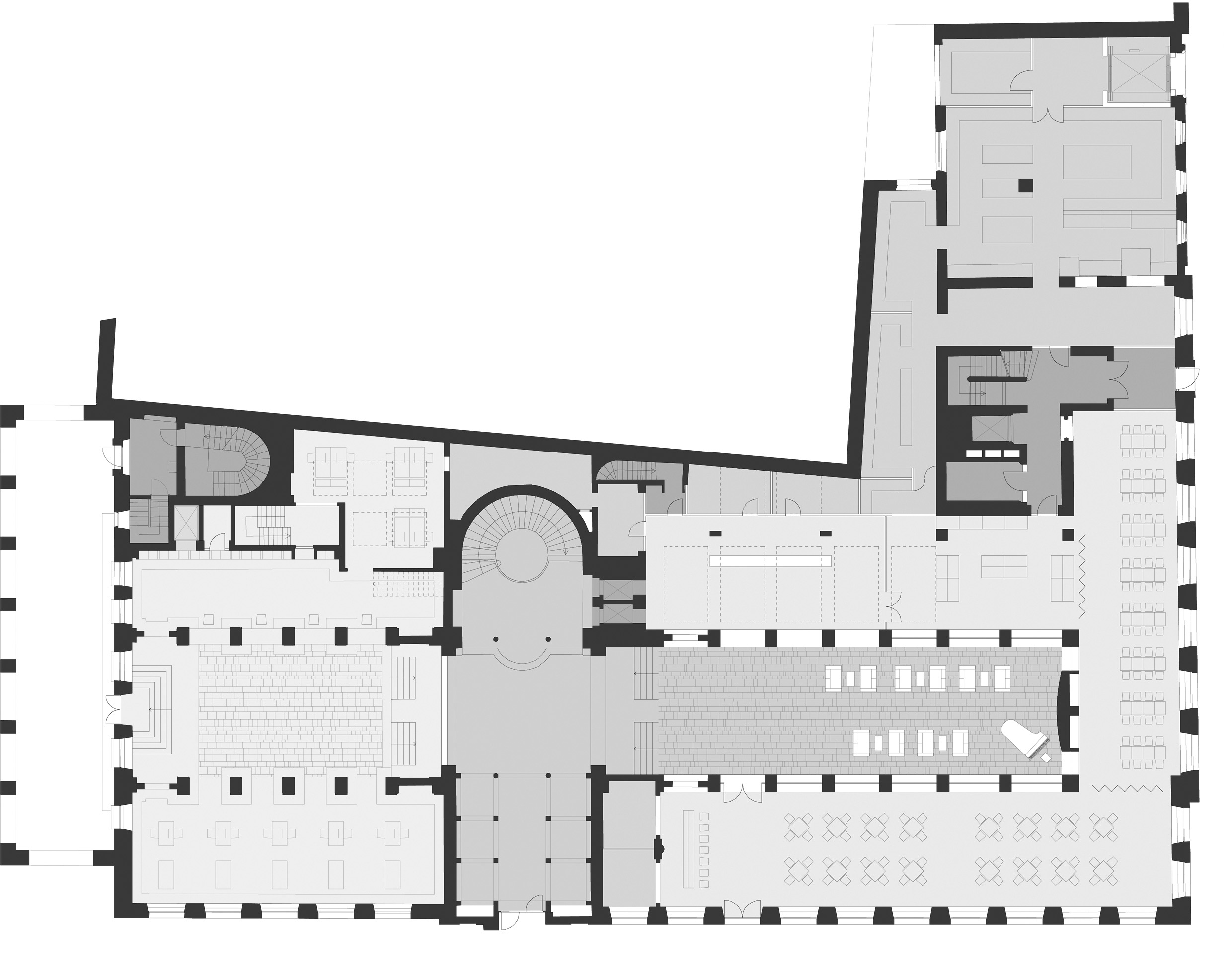Königin-Olga-Bau Grundriss Erdgeschoss