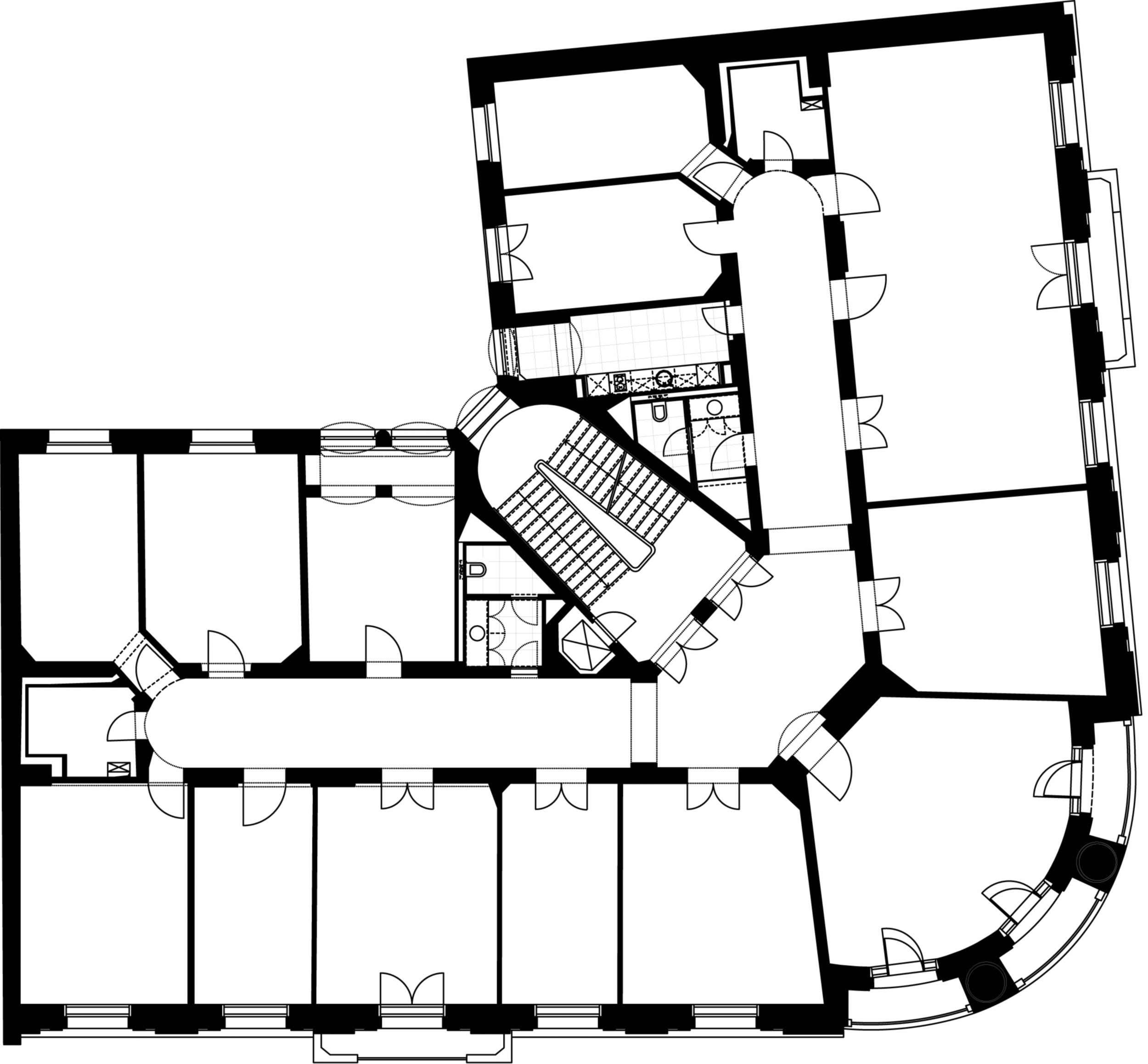 Widenmayerstraße München, Grundriss 2. Obergeschoss