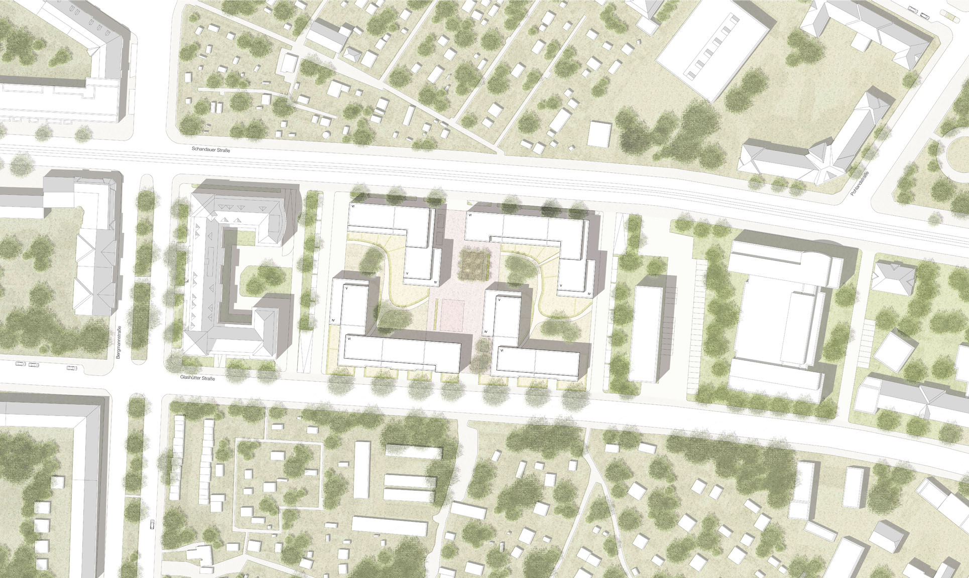 Stadtquartier Dresden Striesen, Lageplan