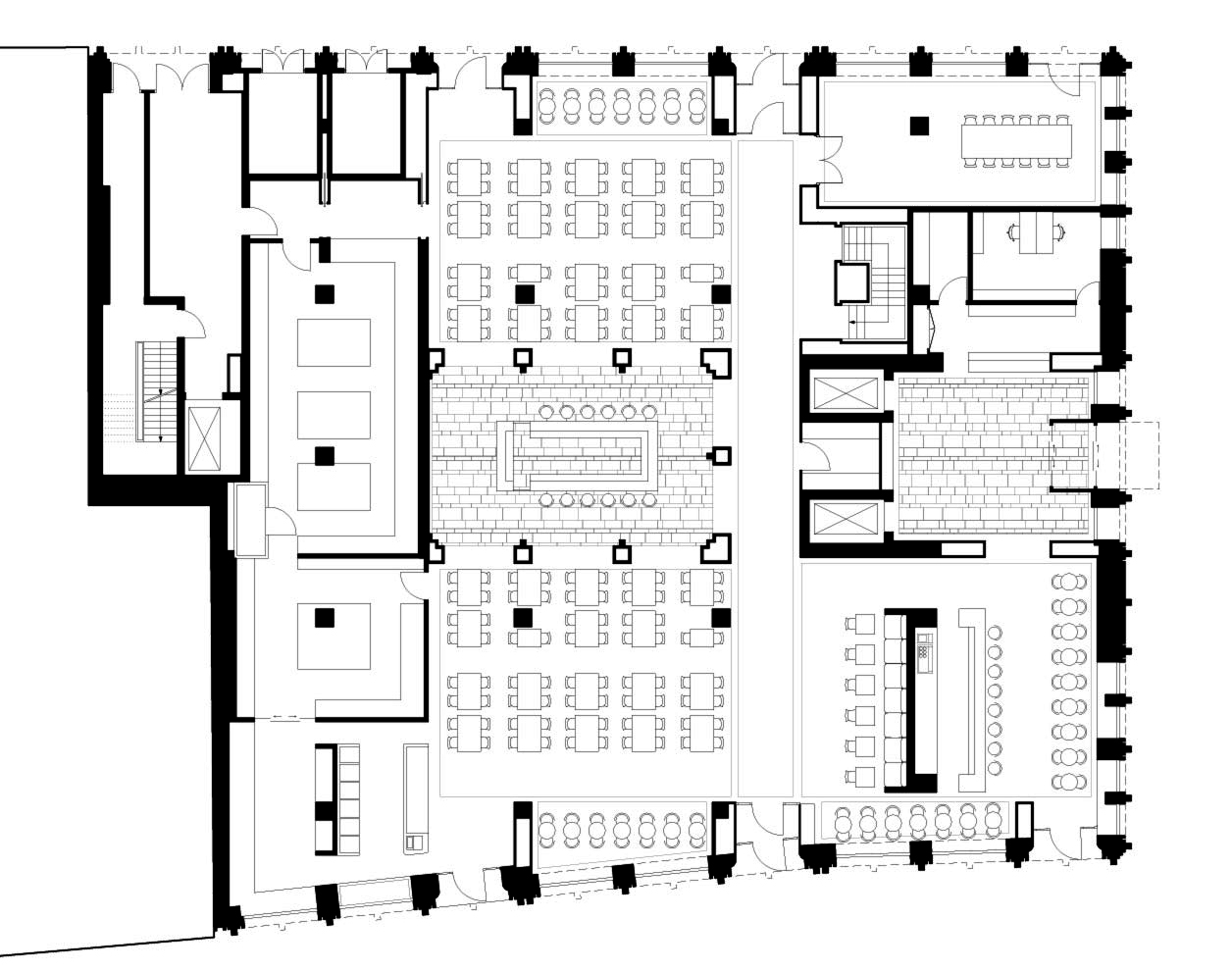 Hotel Grote Markt Grundriss EG © Thomas Müller Ivan Reimann Architekten