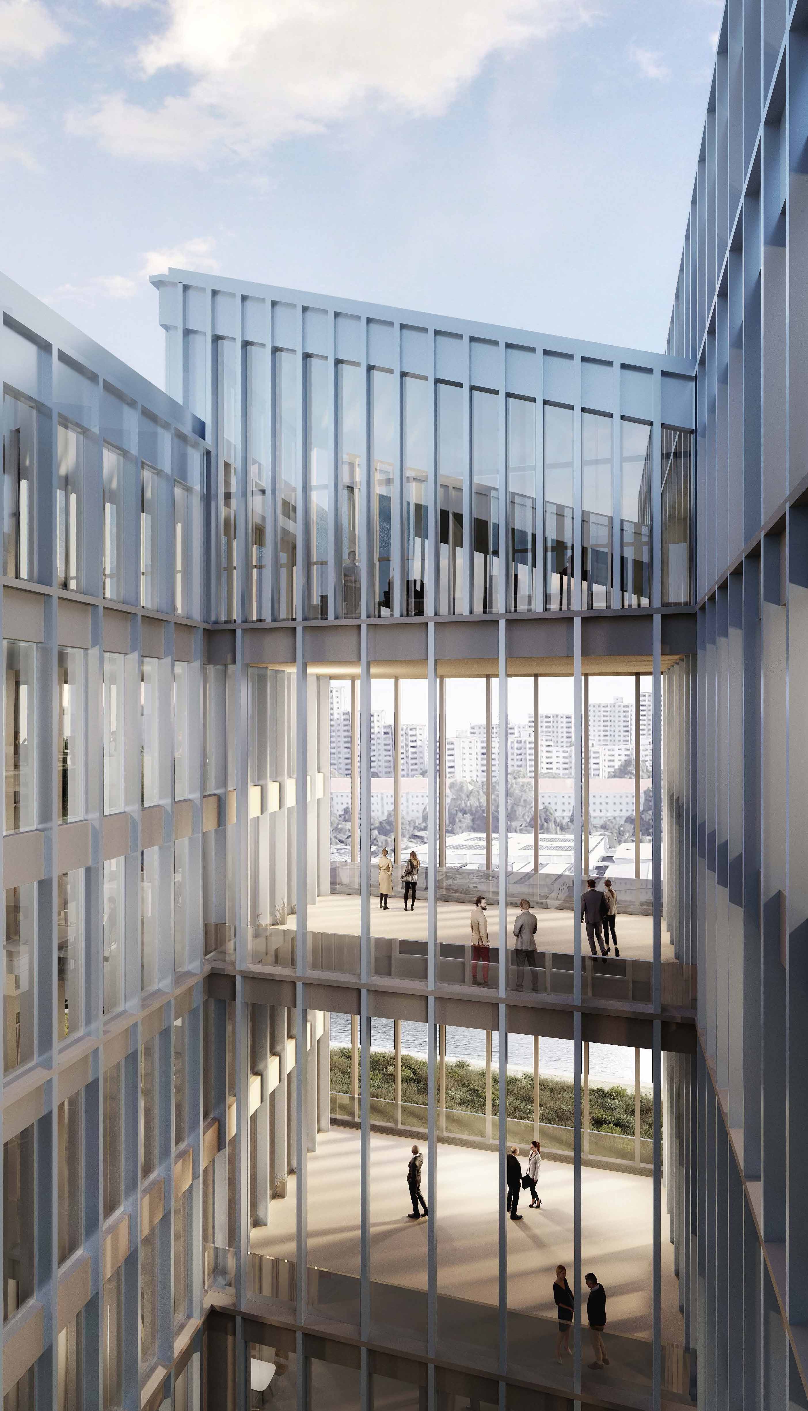 Büro- und Gewerbecampus in Berlin-Neukölln - SHED - Atrium