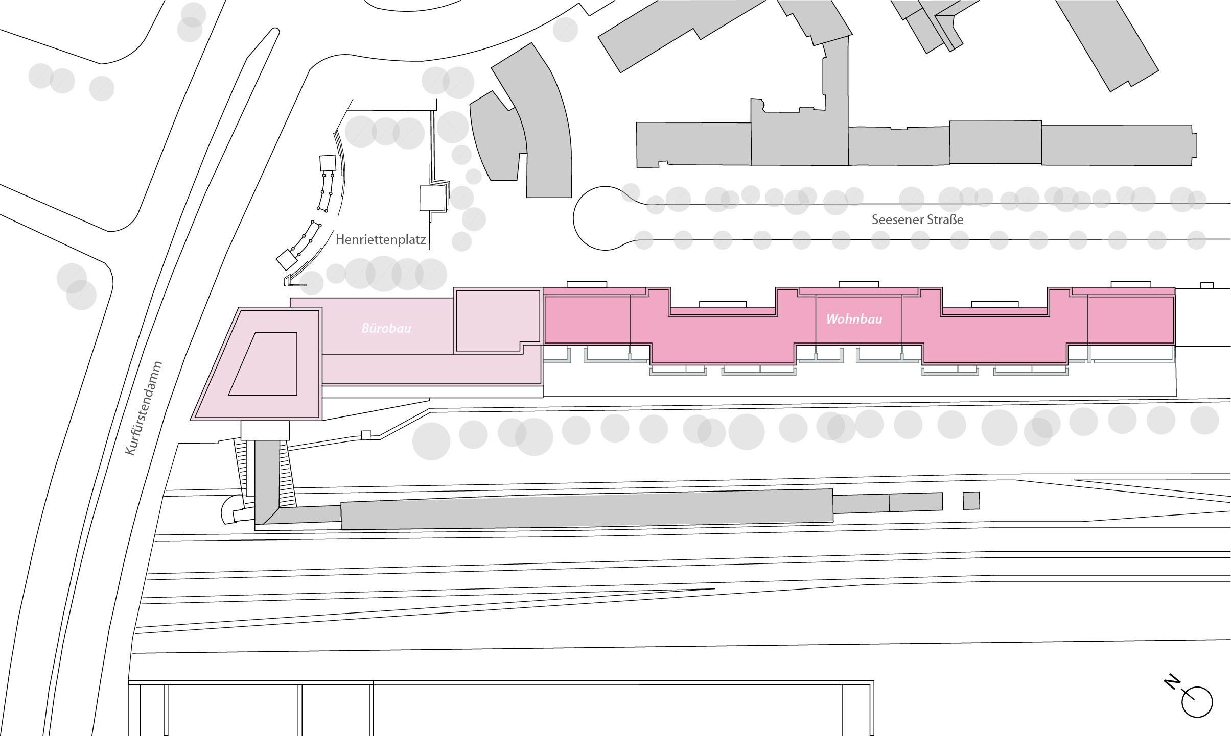 Wohnbebauung Seesener Straße in Berlin - Lageplan