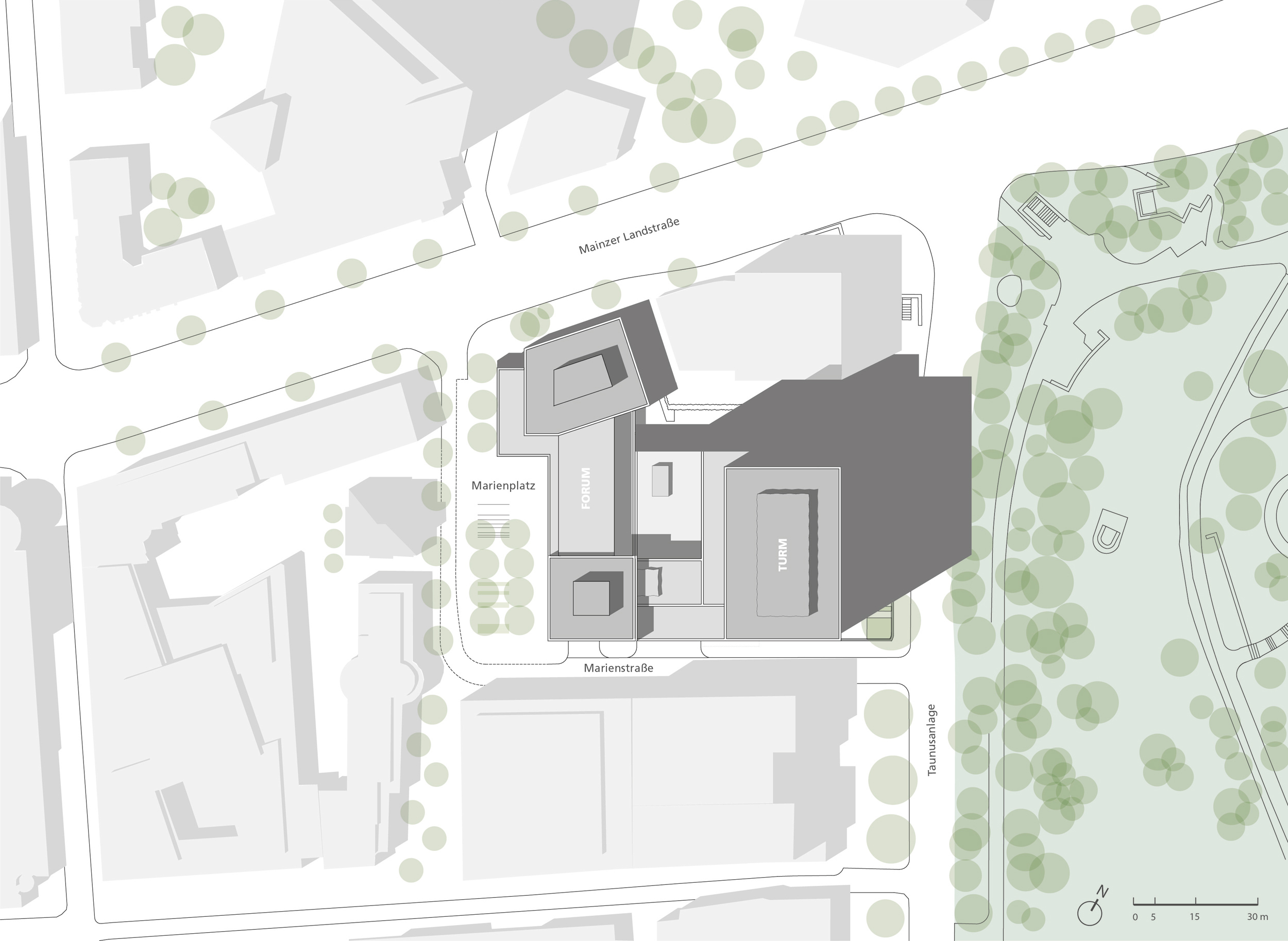 Marienforum, Frankfurt/Main, Lageplan