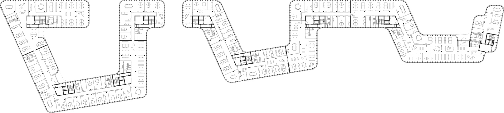 Bürogebäude Brain Box Berlin - Adlershof, Grundriss Regelgeschoss