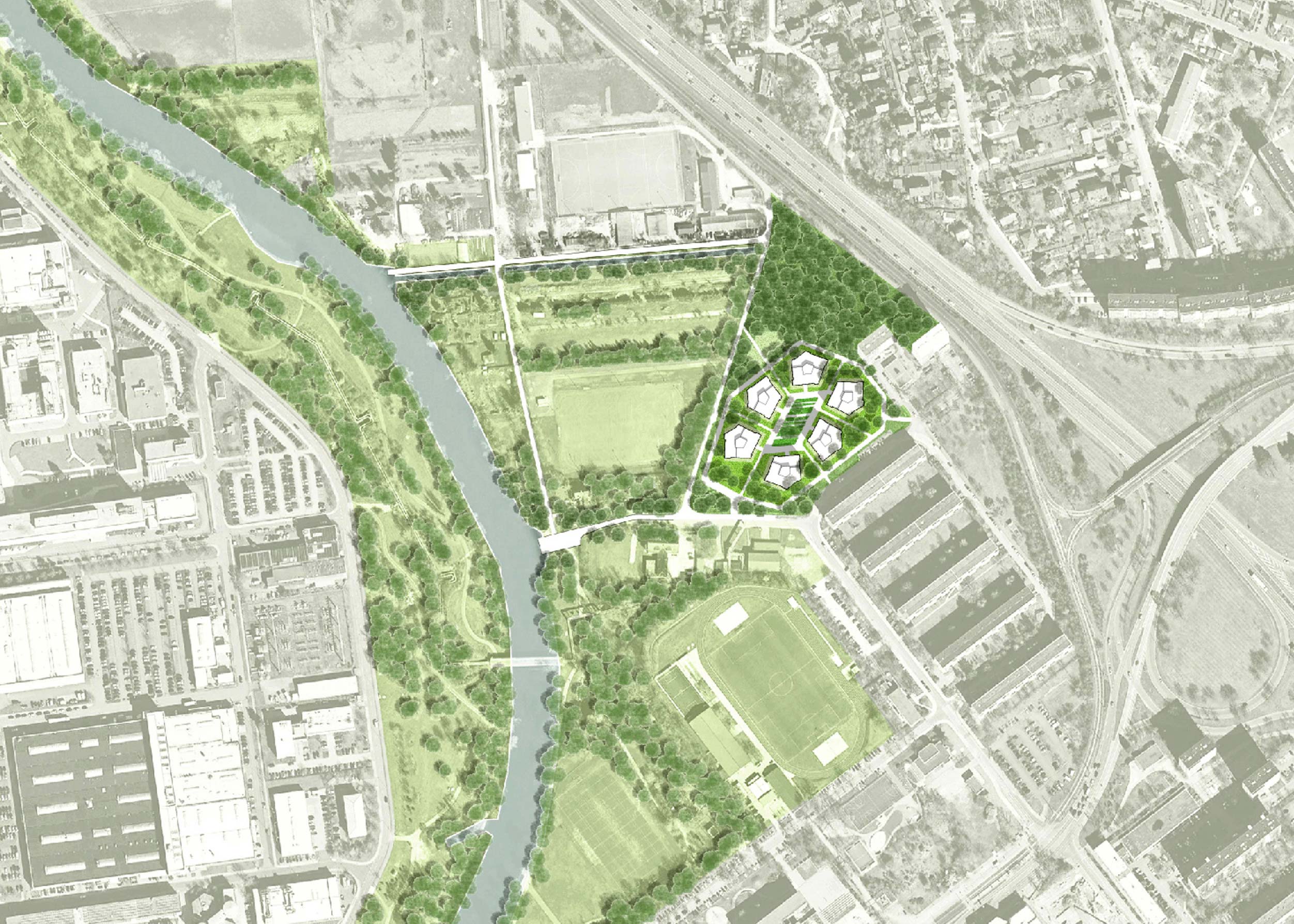 Wohnquartier in Jena Lobeda, Lageplan