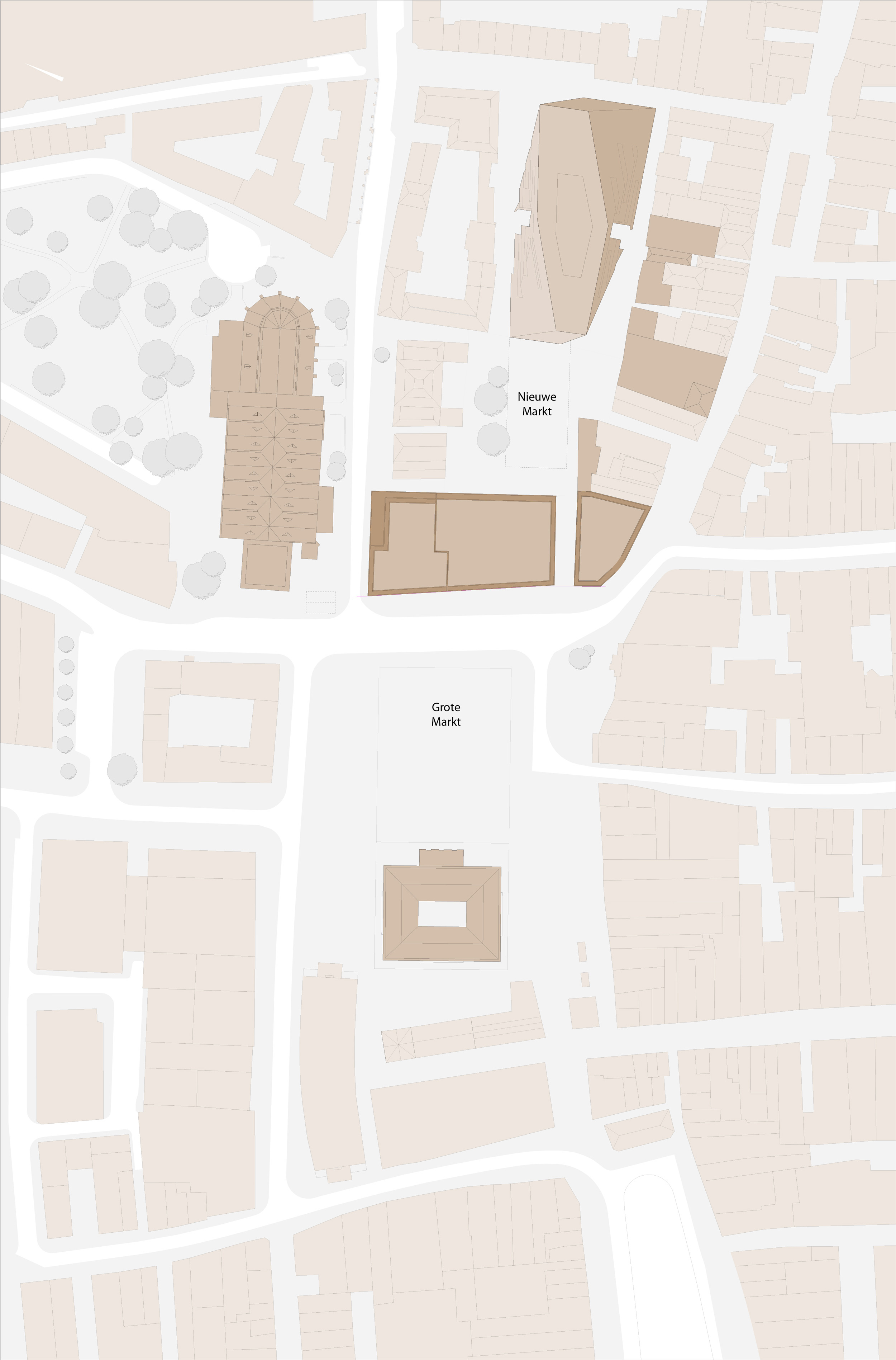 Grote Markt Groningen - Masterplan Neubebauung der "Oostwand"