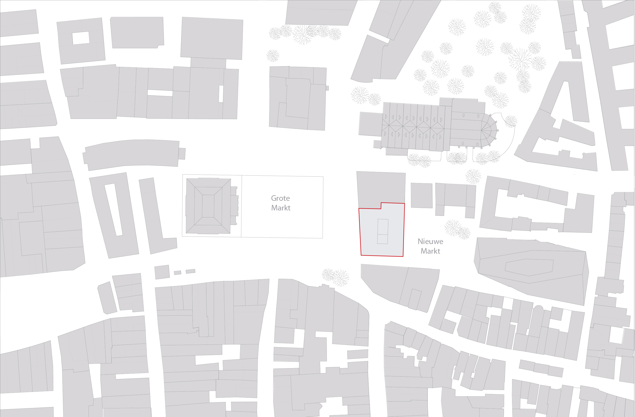 Hotel Grote Markt, Lageplan © Thomas Müller Ivan Reimann Architekten