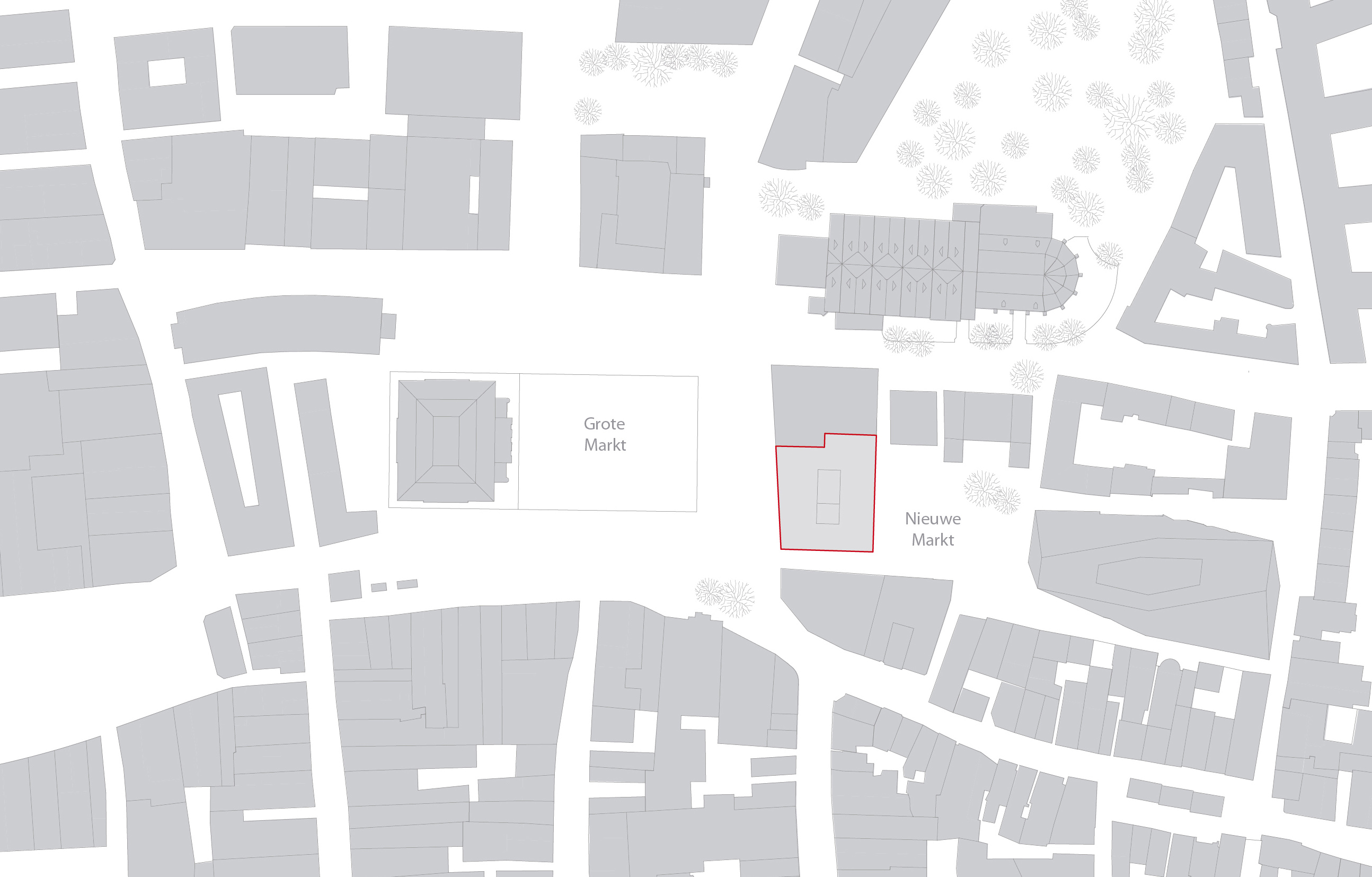 Hotel Grote Markt - Lageplan © Thomas Müller Ivan Reimann Architekten