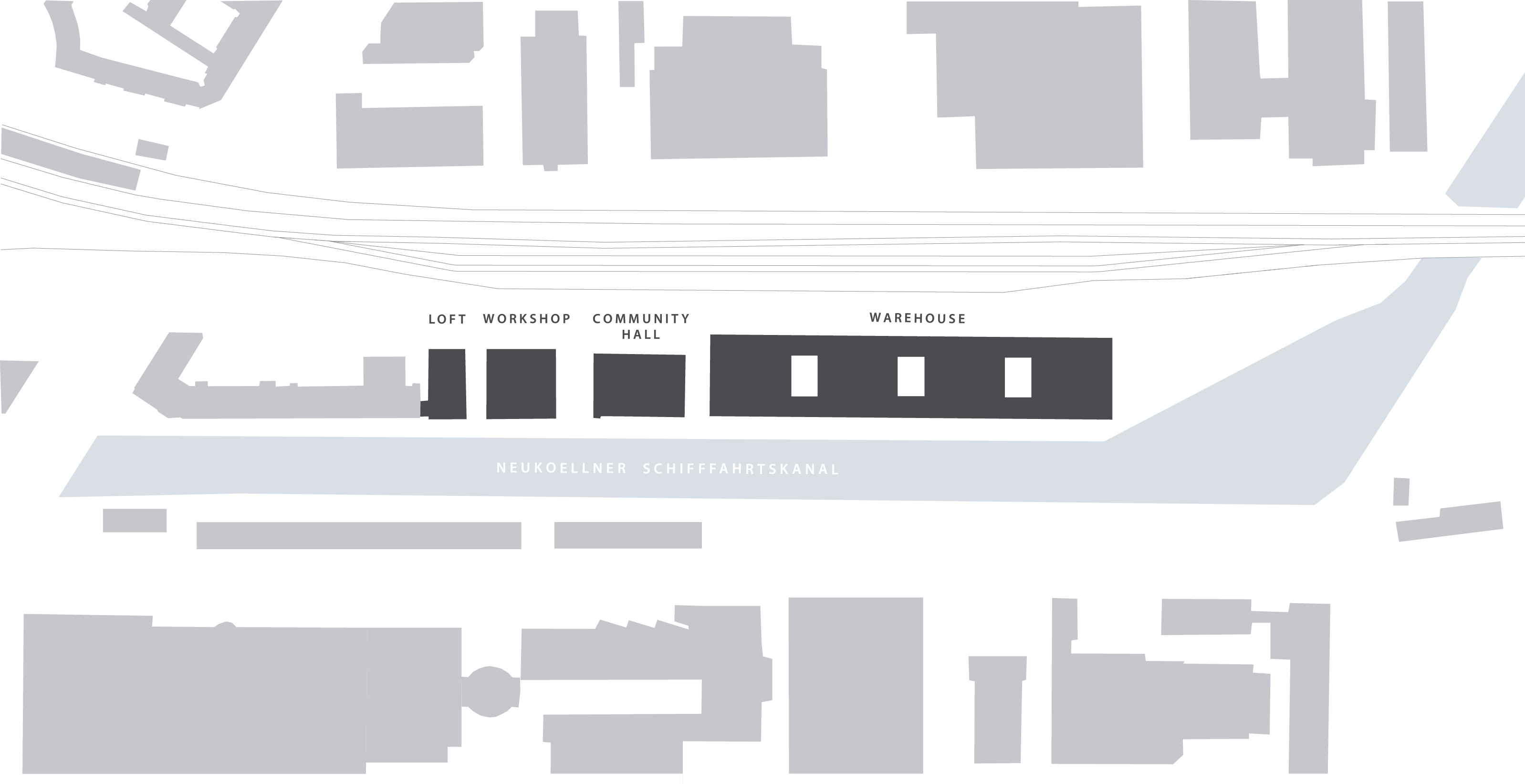 SHED - Büro- und Gewerbecampus in Berlin-Neukölln, Lageplan