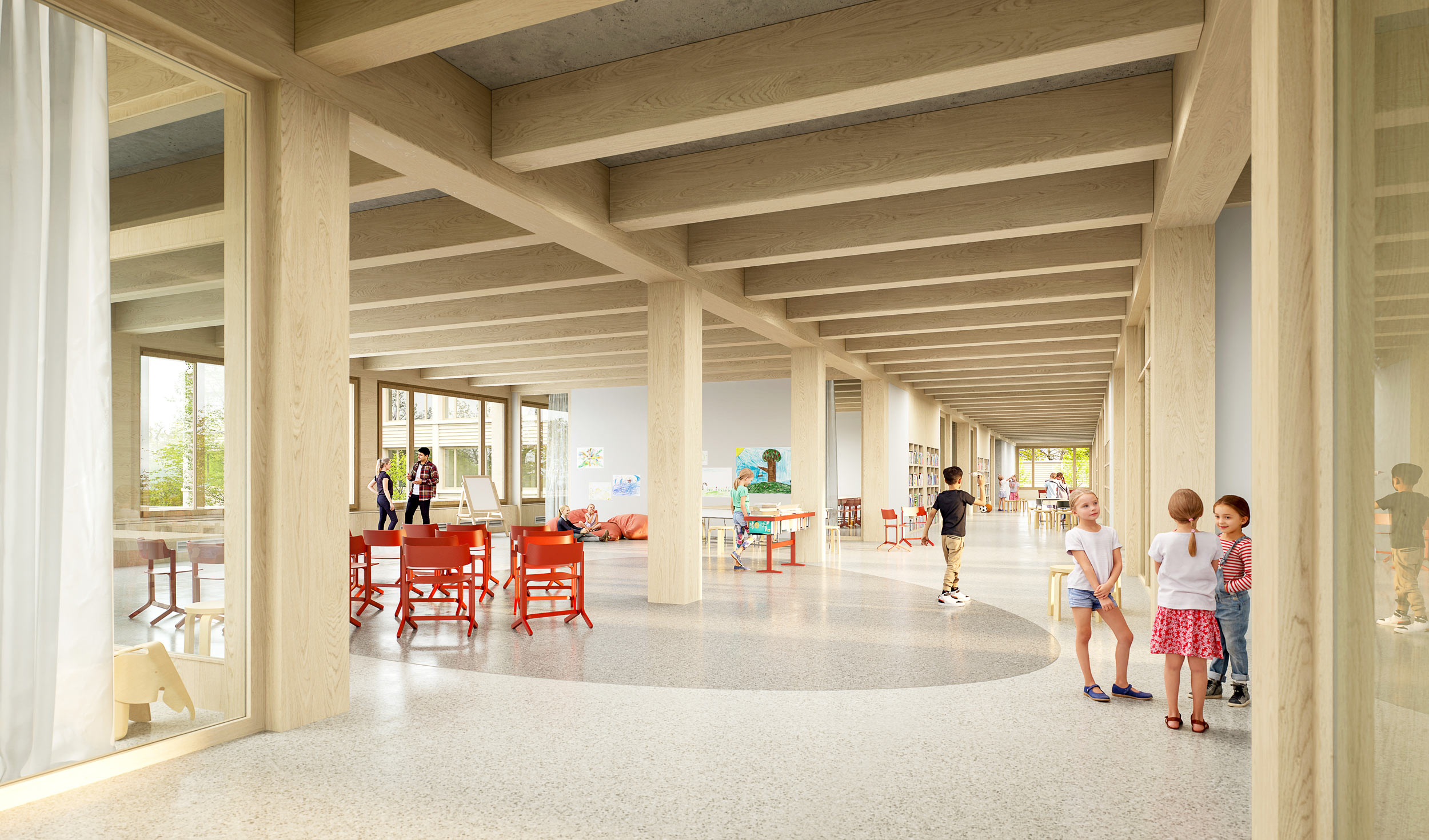 Friedrich-Fröbel-Schule Frankfurt, Innenraum