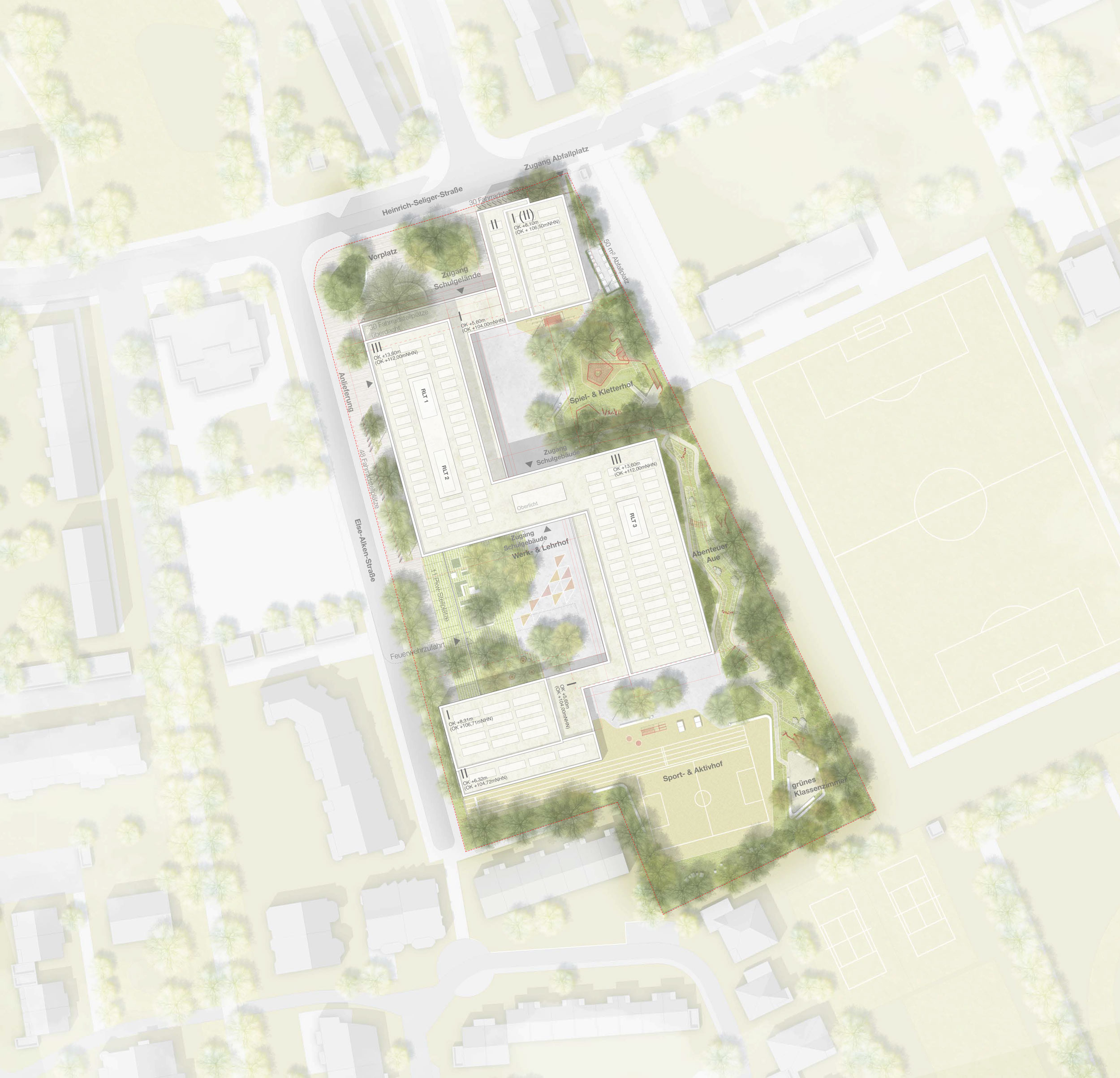 Friedrich-Fröbel-Schule Frankfurt, Lageplan