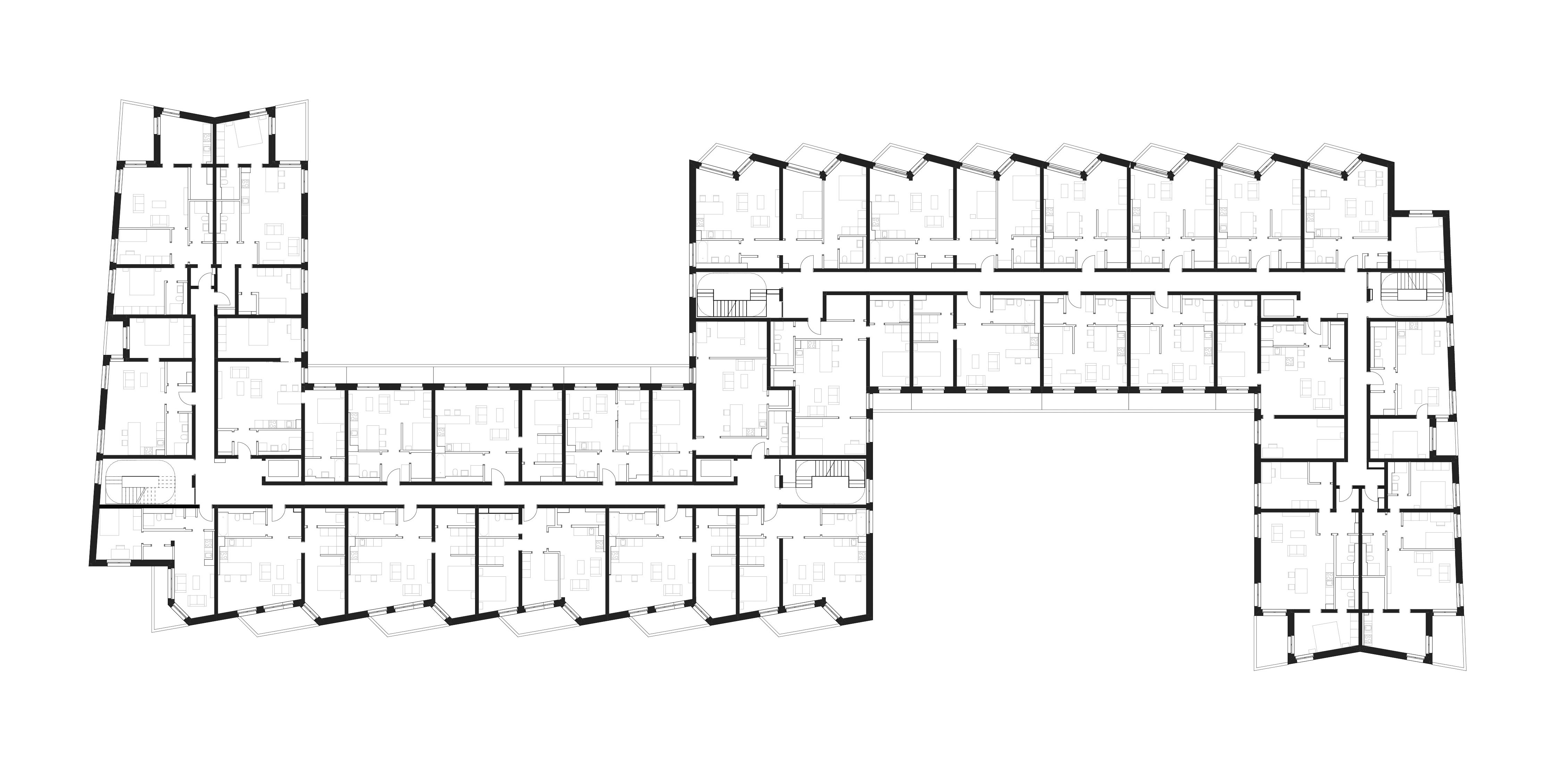Wohnbebauung Dürerstraße Dresden - Grundriss 1. OG