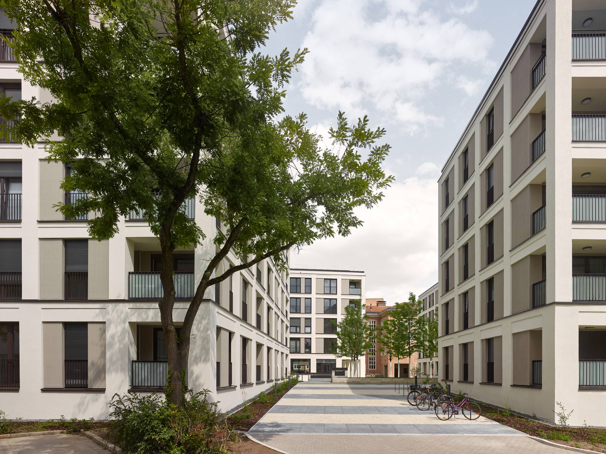 Wohnquartier Sieboldstrasse in Erlangen - Innenhof - Foto: Stefan Müller