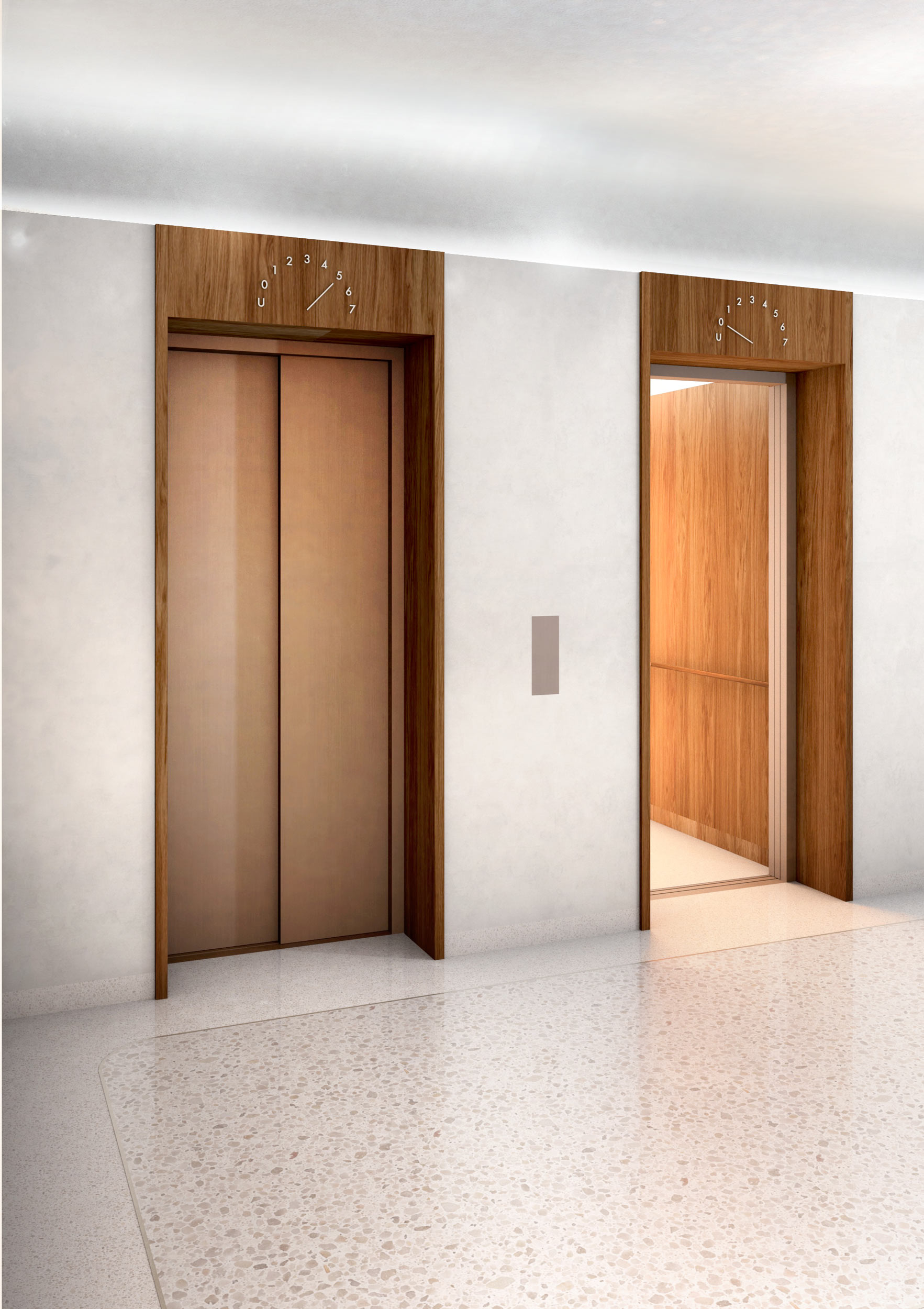 Büro- und Geschäftshaus Ansbacher Straße in Berlin - Aufzug