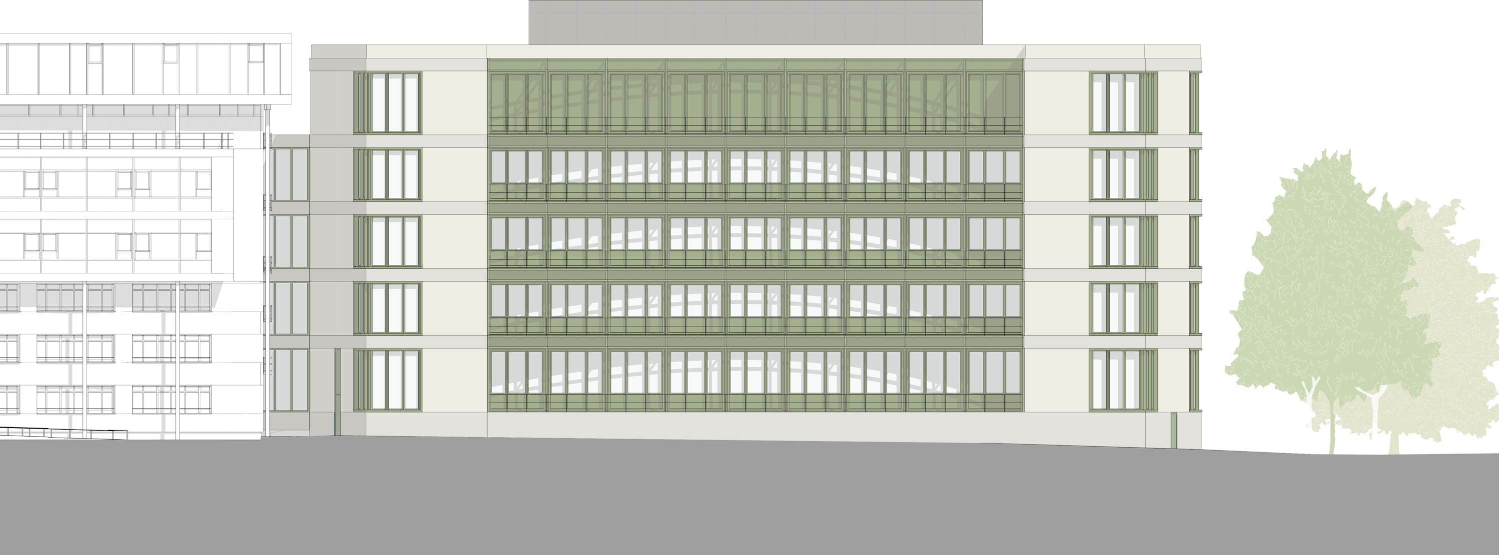 Erweiterung Max-Planck-Institut für evolutionäre Anthropologie (EVAN) - Ansicht Deutscher Platz