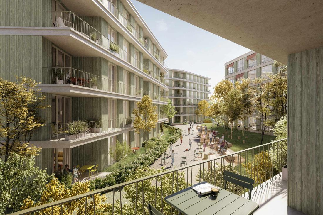 Wettbewerb Wohnen und Gewerbe in der Mozartstraße, 3. Preis